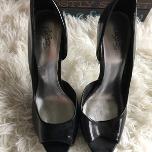 City street 💰black Stiletto heels open toe